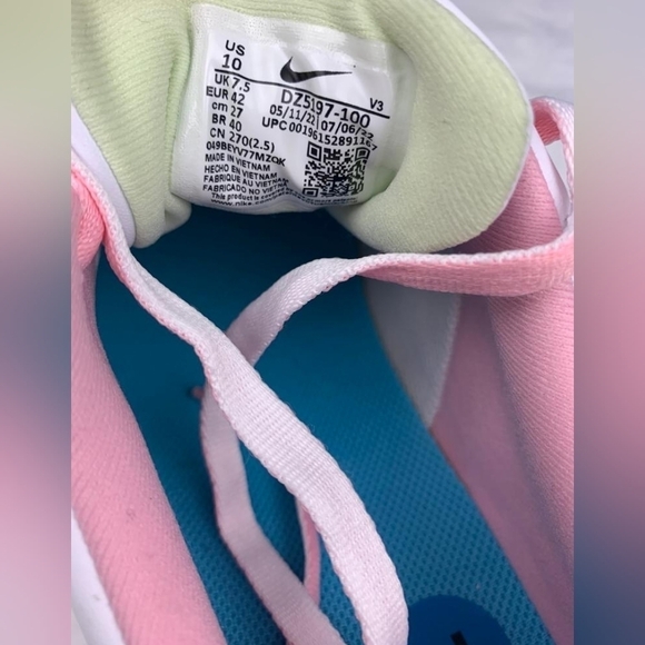 Womens Nike AF 1 Platform shoes DZ5197-100 White Green Pink Sz 10 sneaker - Picture 6 of 12